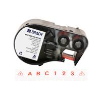 m4c-500-595-wt-rd Brady B-595 on Red on White Label, 12.70 mm Width