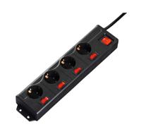 00137257 Hama 4 Gang Power Distribution Unit, 1.4m Cable, 16A, 250 V