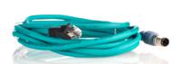 rssd-rj45s-441-3m Turck, 3m Cat5e, Teal M12 to Male RJ45 Male Shielded, Terminated TPE Sheath
