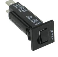 w28-xq1a-025 TE Connectivity Thermal Circuit Breaker - W28  Single Pole 32 V dc, 250V ac Voltage Rating, 250mA Current Rating