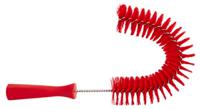 53724 Vikan Medium Bristle Red Scrubbing Brush, Polyester bristle material