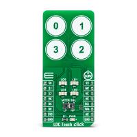 mikroe-5204 Brand-Rex LDC Touch Click I2C Development Board for LDC3114-Q1