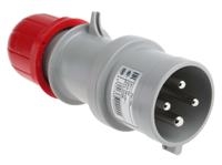 2133236 Scame IP44 Red Cable Mount 3P + E Industrial Power Plug, Rated At 32A, 415 V