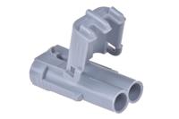 12034074 Delphi, Weather-Pack Automotive Connector Plug Grey Cable Mount 2 Way, Crimp Termination