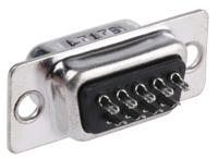 l717sde09p Amphenol Communications Solutions SD 9 Way Panel Mount D-sub Connector Plug