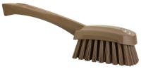 419266 Vikan Hard Bristle Brown Scrubbing Brush, 36mm bristle length, PET bristle material