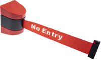 829-9071 RS PRO Black & Red Polyester Retractable Barrier, 4.6m, Red Tape