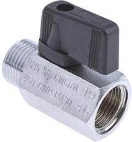 486-366 RS PRO Chrome Plated Brass Hydraulic Ball Valve G 3/8