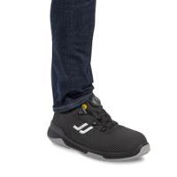 jalpython-jiji244-35 Jallatte JIJI244 Unisex Black Polymer Toe Capped Safety Shoes, UK 2, EU 35