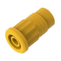 3293-j Electro PJP Yellow Female Banana Socket, 4 mm Connector, Press Fit Termination, 36A, 1kV, Nickel Plating