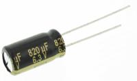 eeufm0j821l Panasonic 820μF Aluminium Electrolytic Capacitor 6.3V dc, Radial, Through Hole - EEUFM0J821L