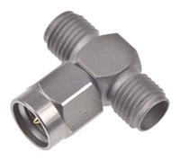 r125780001 Radiall Tee 50Ω RF Adapter SMA Plug to SMA Socket 18GHz