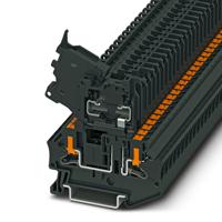 1088742 Phoenix Contact  PTV Series Black, 0.2 → 6mm², Single-Level, Push In Termination, Fused, CSA
