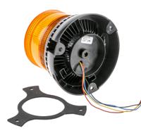 907-6056 RS PRO Amber Flashing Beacon, 10 → 30 V dc, Surface Mount, Wall Mount, LED Bulb, IP56