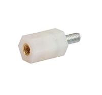 96651200 Schurter Spacer Stud, M6 Thread, 51mm Body, Zinc Plated Steel, Male/Female