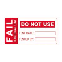 fail1 Martindale PAT Testing Label, For Use With PAT 32