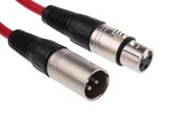 742-4507 RS PRO Female 3 Pin XLR to Male 3 Pin XLR  Cable, Red, 3m