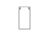 1set411015r0000 PVC Cable Trunking Accessory, 40 x 80mm