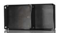 1590uflbk Hammond 1590 Series Black Die Cast Aluminium Enclosure, IP54, Flanged, Black Lid, 120 x 120 x 59mm