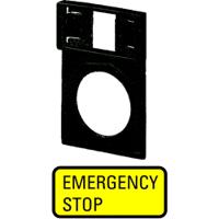 063261-q25tge-299 Eaton Legend Plate for Use with Pushbutton, Emergency Stop, Emergency Stop