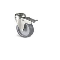 jp3od100-325l Guitel Hervieu Braked Swivel Castor Wheel, 80kg Capacity, 100mm Wheel