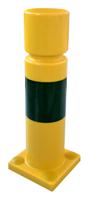 204-1812 RS PRO Black, Yellow Shape Memory Protective Post 400mm x 100mm 100mm
