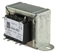 504-583 RS PRO 20VA 2 Output Chassis Mounting Transformer, 18V ac, IEC 61558-2-6