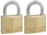 140eurt Master Lock Padlock Brass Padlock, Keyed Alike, 6mm Shackle, 40mm Body