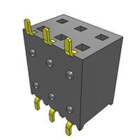 ssm-103-l-dh-tr Samtec SSM Series Horizontal Surface Mount PCB Socket, 6-Contact, 2-Row, 2.54mm Pitch, SMT Termination