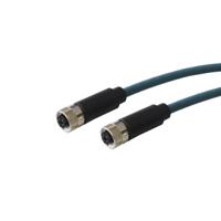 pxptpu12fbf08xfb010pu Bulgin Male 8 way Threaded to Female 8 way RJ45 Sensor Actuator Cable