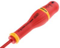 at3x75ve Facom Slotted Insulated Screwdriver, 0.5 mm Tip, 75 mm Blade, VDE/1000V, 178 mm Overall