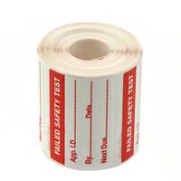fail250 Fluke PAT Testing Label, For Use With 6200-2 Portable Appliance Tester