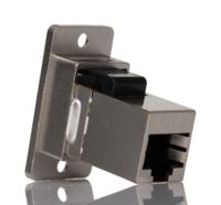 257-6705 RS PRO Single-Port RJ45 Female Feedthrough Ethernet Connector, Cat6, Shielded