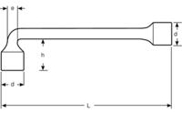 28m-19 Bahco Tubular Box Spanner, 210 mm Overall