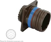 8d013w35pn Souriau Sunbank by Eaton, 8D, Copper Alloy 22 Way Panel Mount MIL Spec Circular Connector Receptacle, Pin