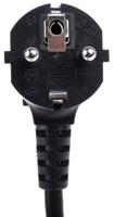 615-1160 RS PRO Straight IEC C13 Socket to Right Angle CEE 7/7 Plug Power Cord, 10m