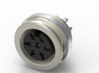 210-0258 RS PRO 7 Pole Din, 5A, 250 V IP40, Screw Lock, Female, Panel Mount