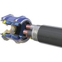 53112677 Lapp SKINTOP Series Metallic Nickel Plated Brass Cable Gland, M32 Thread, 11mm min., 21mm max., IP69K