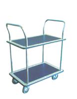 1893 Guitel Hervieu 2 Shelf Steel Trolley Cart, 740 x 480 x 990mm, 200kg Load