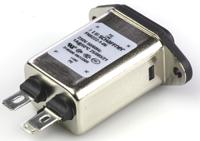 fn9222-1-06 Schaffner 1A, 250 V ac Male Panel Mount IEC Filter FN9222-1-06, Faston None Fuse