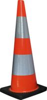 125-2172 RS PRO Weighted Orange, White 900 mm PVC Traffic Cone
