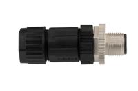 m12d-04bmmb-sl7001 Amphenol Industrial Circular Connector, 4 Contacts, Cable, M12 Connector, Plug, Male, IP67, M Series