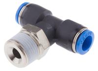 qst-38-8 Festo QS Series Tee Threaded Adaptor, Push In 8 mm to Push In 8 mm, Threaded-to-Tube Connection Style, 153111