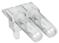 12712002 1271.2002 MENTOR, PCB Mounted 2-Way Right Angle LED Light Pipe, Clear Round Lens