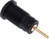 972359100 Hirschmann Test & Measurement Black Female Banana Socket, 4 mm Connector, Solder Termination, 24A, 1000V ac/dc, Gold