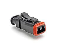 at06-2s-sr01blk Amphenol Industrial, AT Automotive Connector Plug Black Cable Mount 2 Way, Crimp Termination AT06-2S-SR01BLK