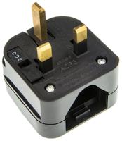 acp3-bk-r-10a PowerConnections USA to UK Mains Connector Converter, Rated At 5A