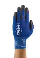 11618090 Ansell HyFlex 11-618 Blue Nylon Nylon Work Gloves, Size 9, Polyurethane Coating