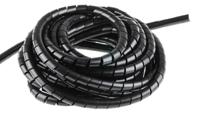 161-41204-sbpe9d-pe-bk HellermannTyton Spiral Wrap, I.D 9mm, 100mm polyethylene (PE) SBPE Series