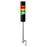 145-715 RS PRO Amber, Green, Red Buzzer Signal Tower, 3 Lights, 24 V dc, Pole Mount
